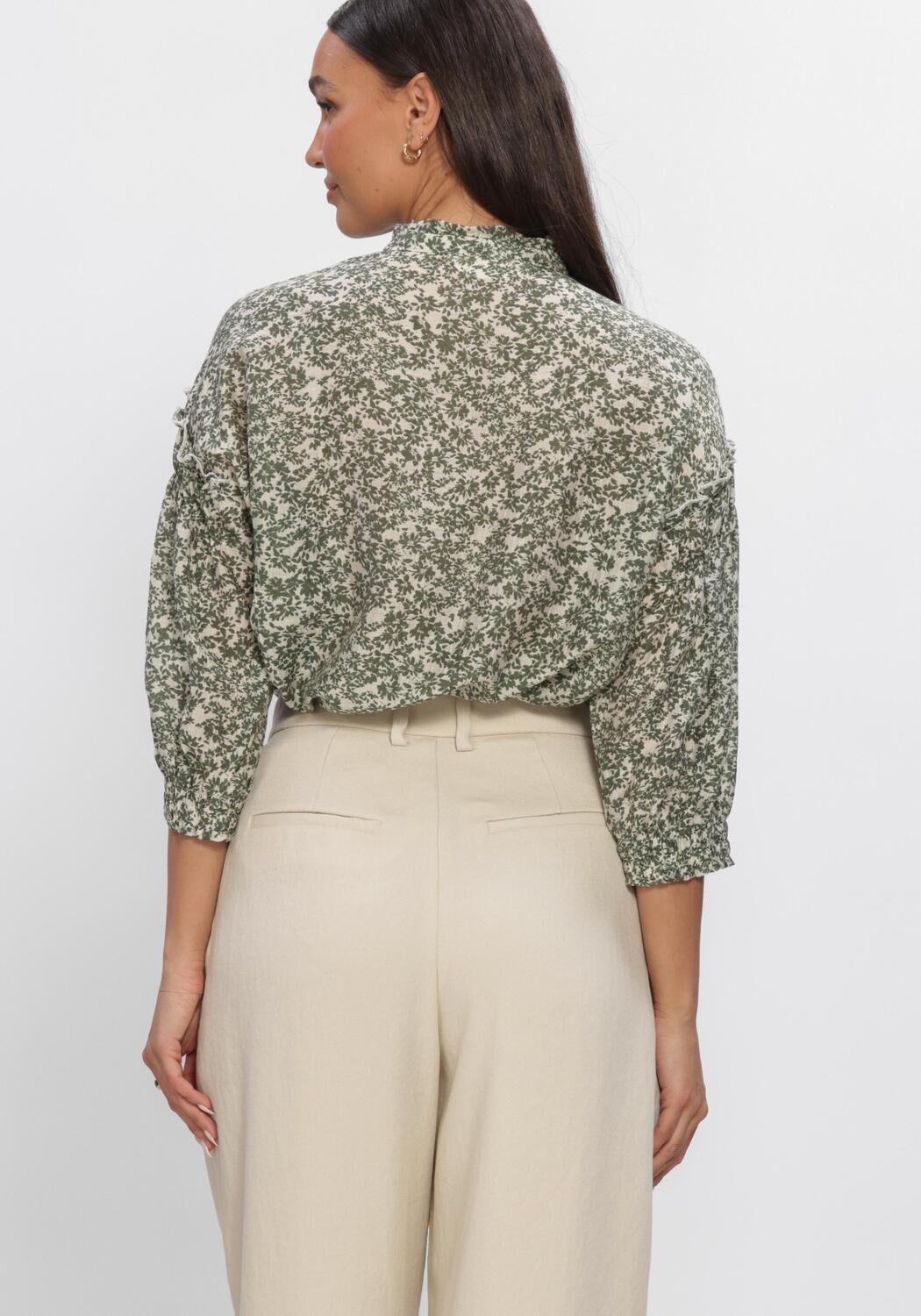 Witte MSCH COPENHAGEN Blouses MSCHSERAPHINA 3/4 SHIRT AOP - large