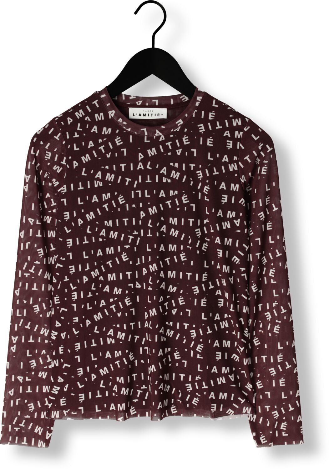 HAUTE L'AMITIÉ Dames Tops & T-shirts L'amitie Mesh Ls O-neck Bordeaux