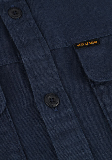 Blauwe PME LEGEND Casual overhemd SHORT SLEEVE SHIRT SLUB COTTON Blauwe PME LEGEND Casual overhemd SHORT SLEEVE SHIRT SLUB COTTON - large