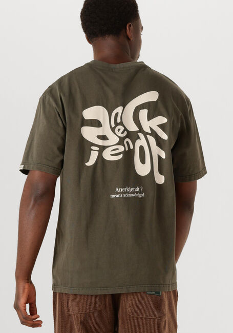 Donkergroene ANERKJENDT T-shirt AKVILLADS ANERKJENDT? PRINT S/S TEE - large