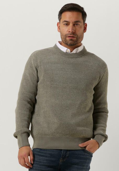 Groene SELECTED MEN Trui RODNEY LS CREW NECK W - large