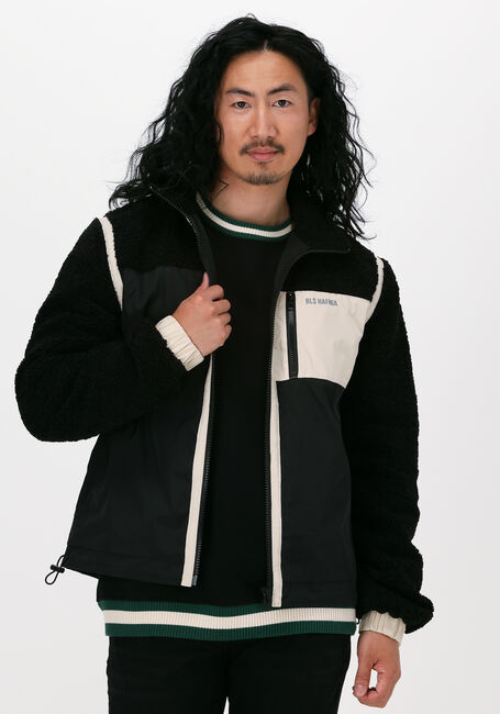 Zwarte BLS HAFNIA Jack DAVE 2 FLEECE JACKET - large