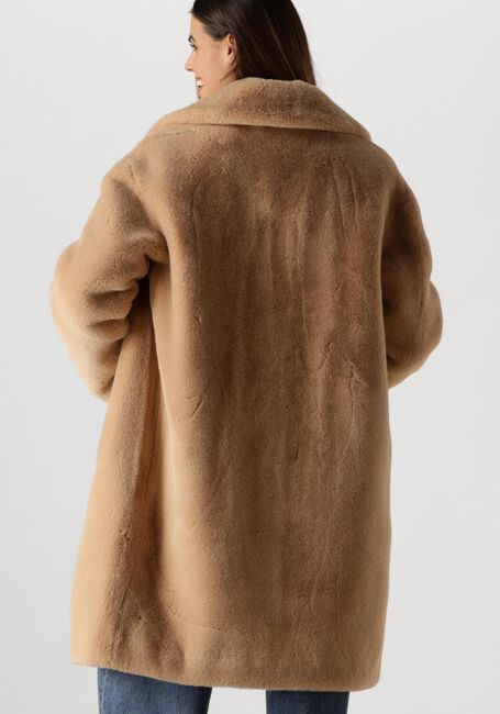 Beige STAND STUDIO Faux fur jas CAMILLE COCOON COAT - large
