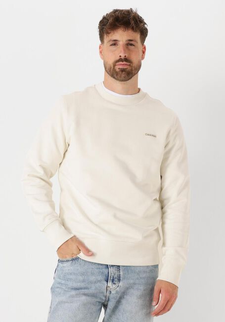 Ecru CALVIN KLEIN Trui CALVIN KLEIN LABEL CREW NECK - large