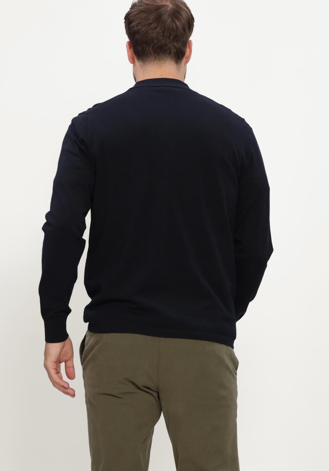 Donkerblauwe PROFUOMO Trui LUXURY BASIC - large