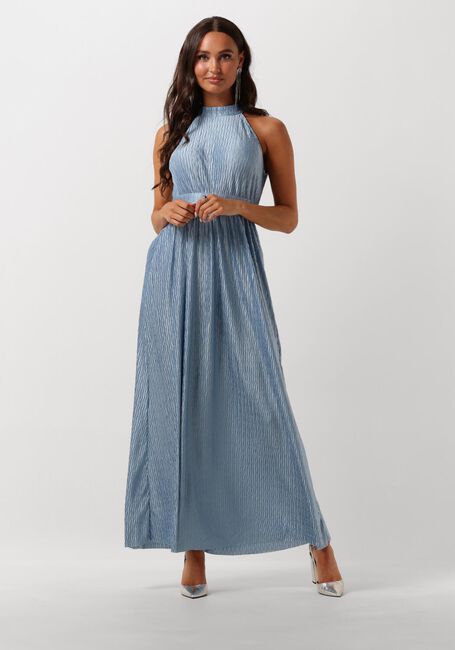 Blauwe Y.A.S. Maxi jurk YASLAFINA HALTERNECK LONG DRESS - large