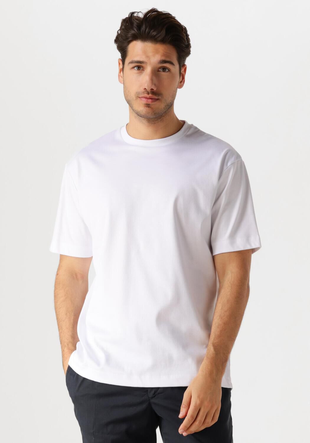 DESOTO LUXURY Heren Polo's & T-shirts Luxury Two Ply T-shirt 1 2 Wit