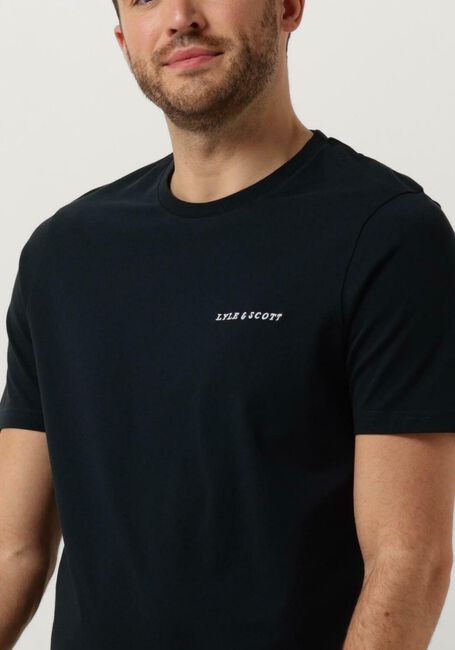 Donkerblauwe LYLE & SCOTT T-shirt EMBROIDERED T-SHIRT - large