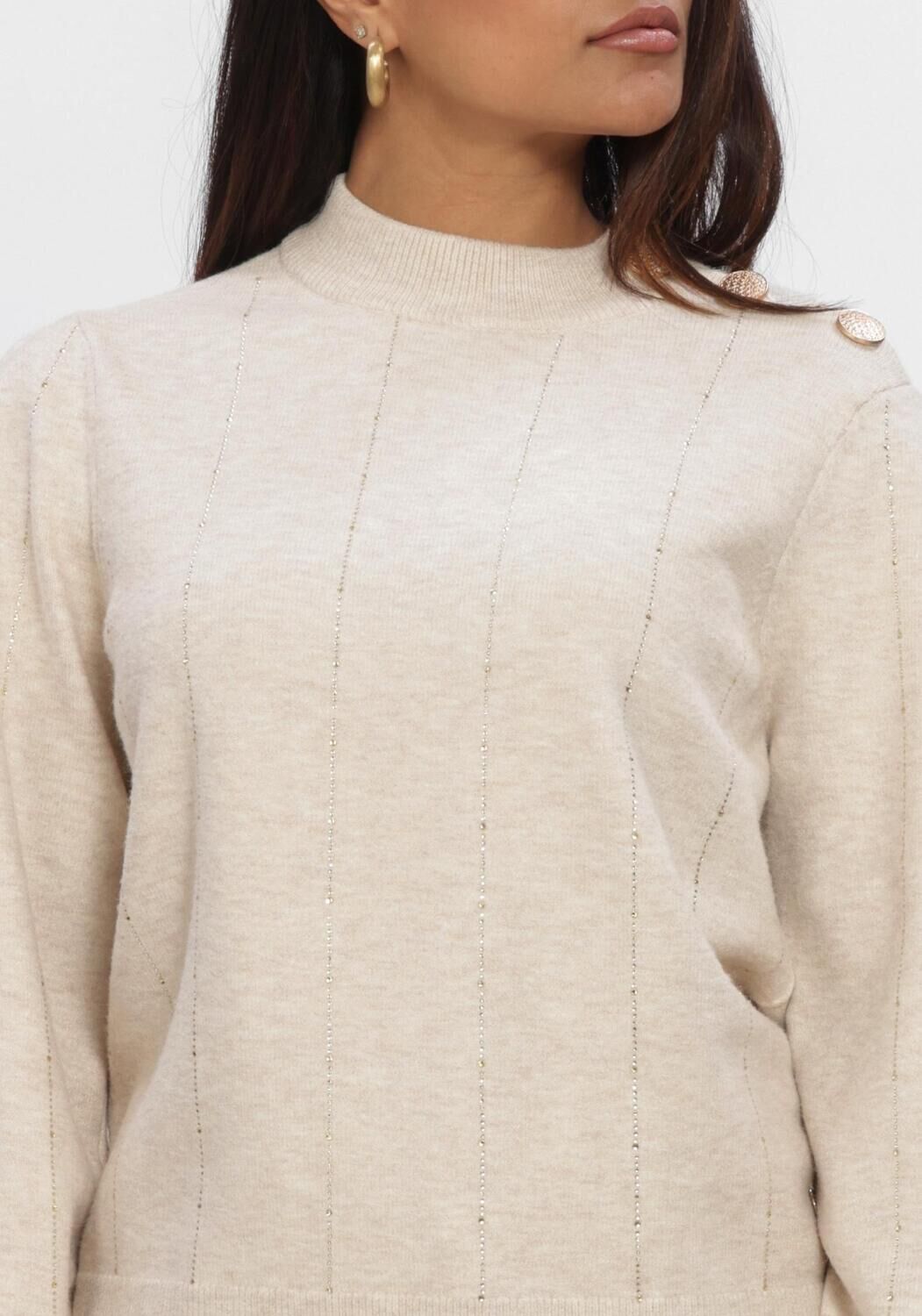 Beige NUKUS Trui MOLLY PULLOVER STRASS - large