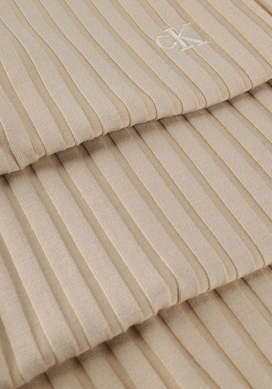 Beige CALVIN KLEIN Flared broek ELONGATED RIB PANTS - large