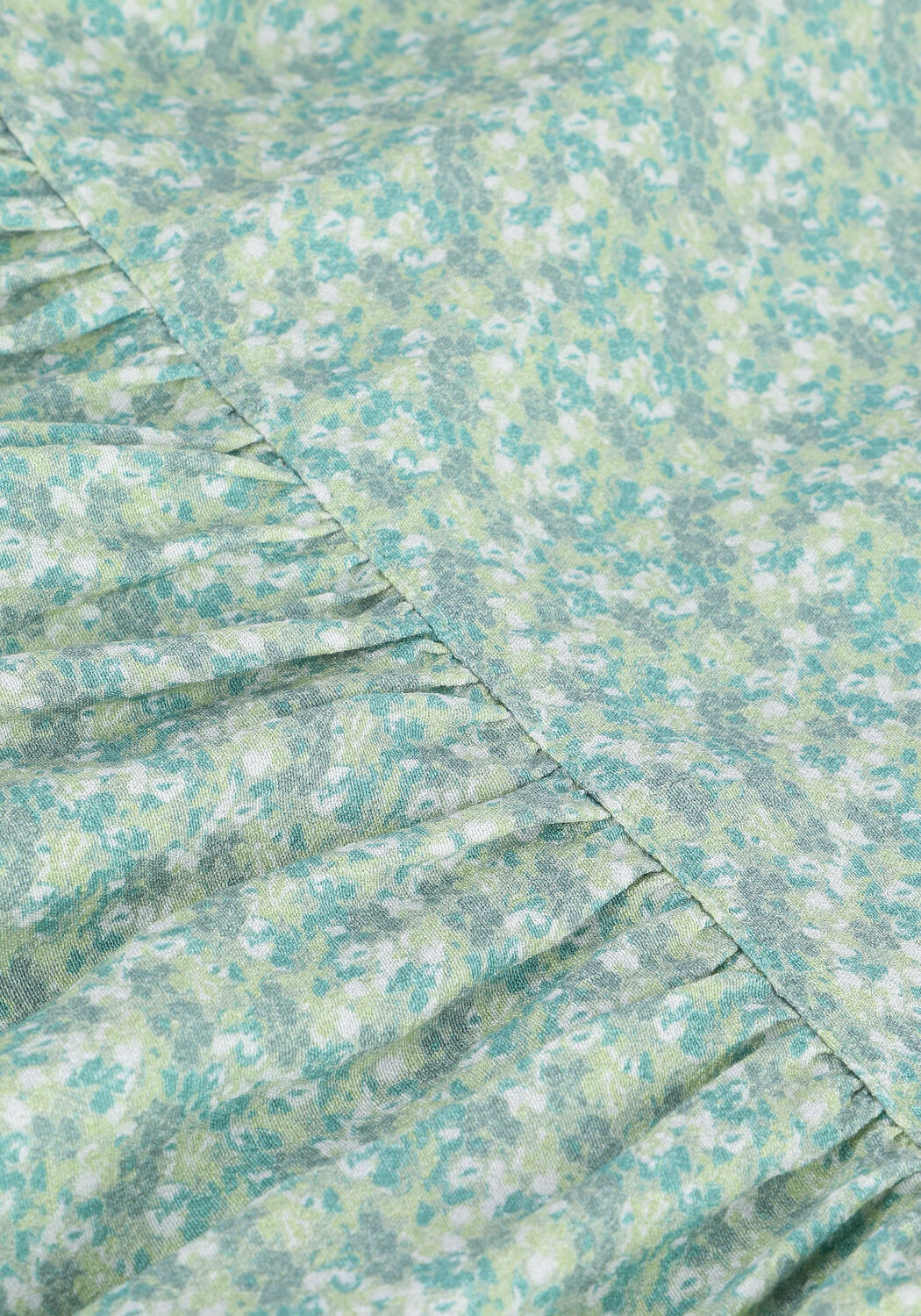 Groene NA-KD Mini jurk FRILL DETAIL MINI DRESS - large