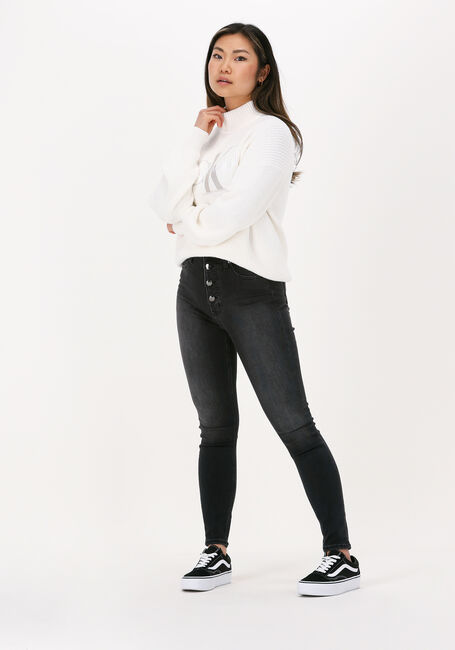 Gebroken wit CALVIN KLEIN Trui TWO TONE MONOGRAM LOOSE SWEATER - large