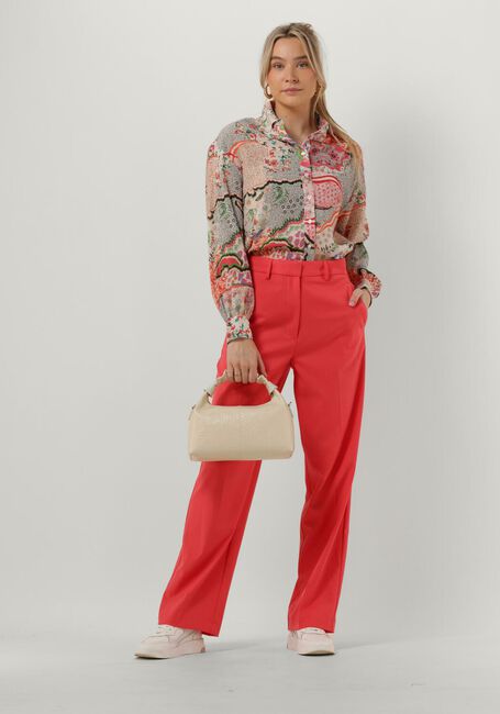 Koraal ALIX THE LABEL Pantalon LADIES WOVEN STRAIGHT LEG STRETCH PANTS - large