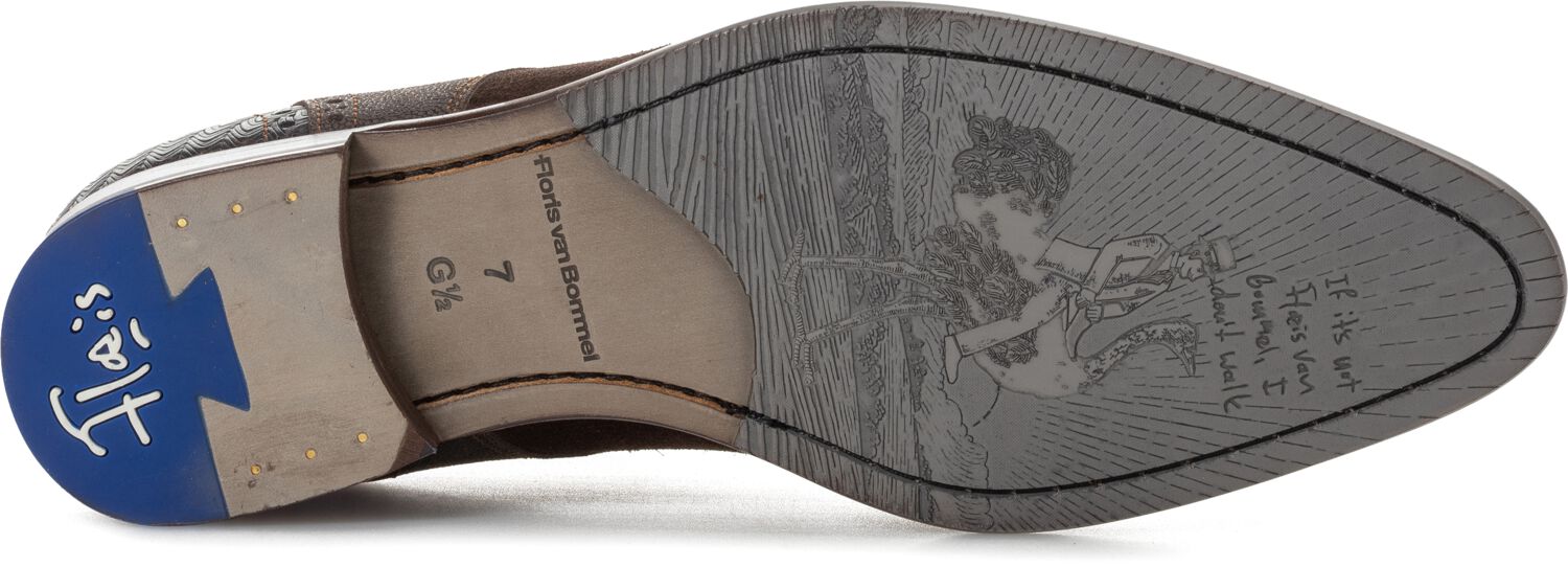 FLORIS VAN BOMMEL Bruine Nette Schoenen Sfm-30361 De Stapper