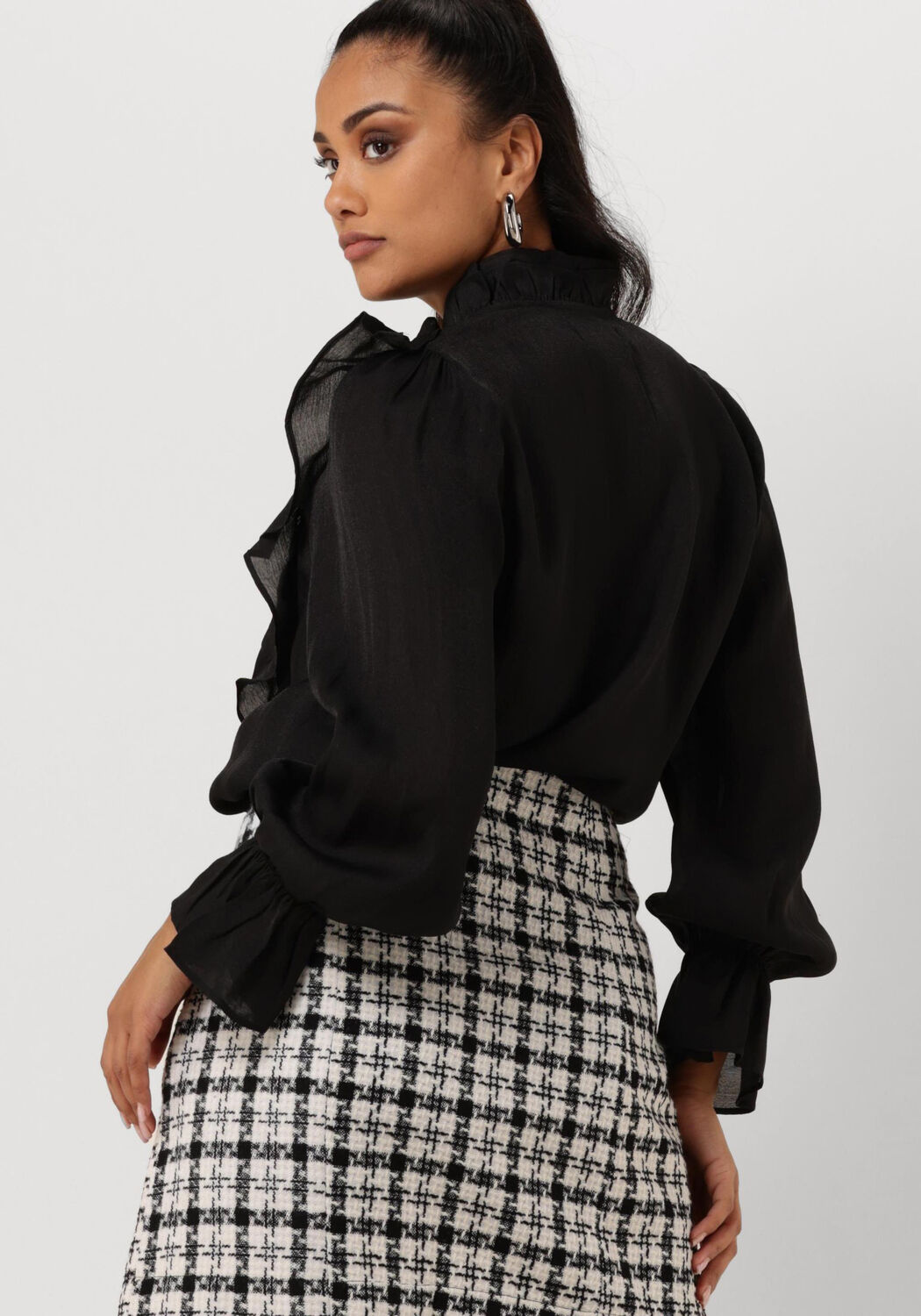 LOLLYS LAUNDRY Dames Blouses Springsll Shirt Ls Zwart