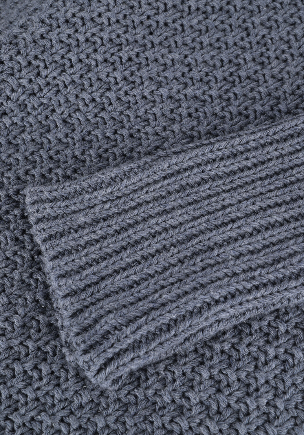 Blauwe SIMPLE Vest KNITTED CARDIGAN ICE STRUC - large