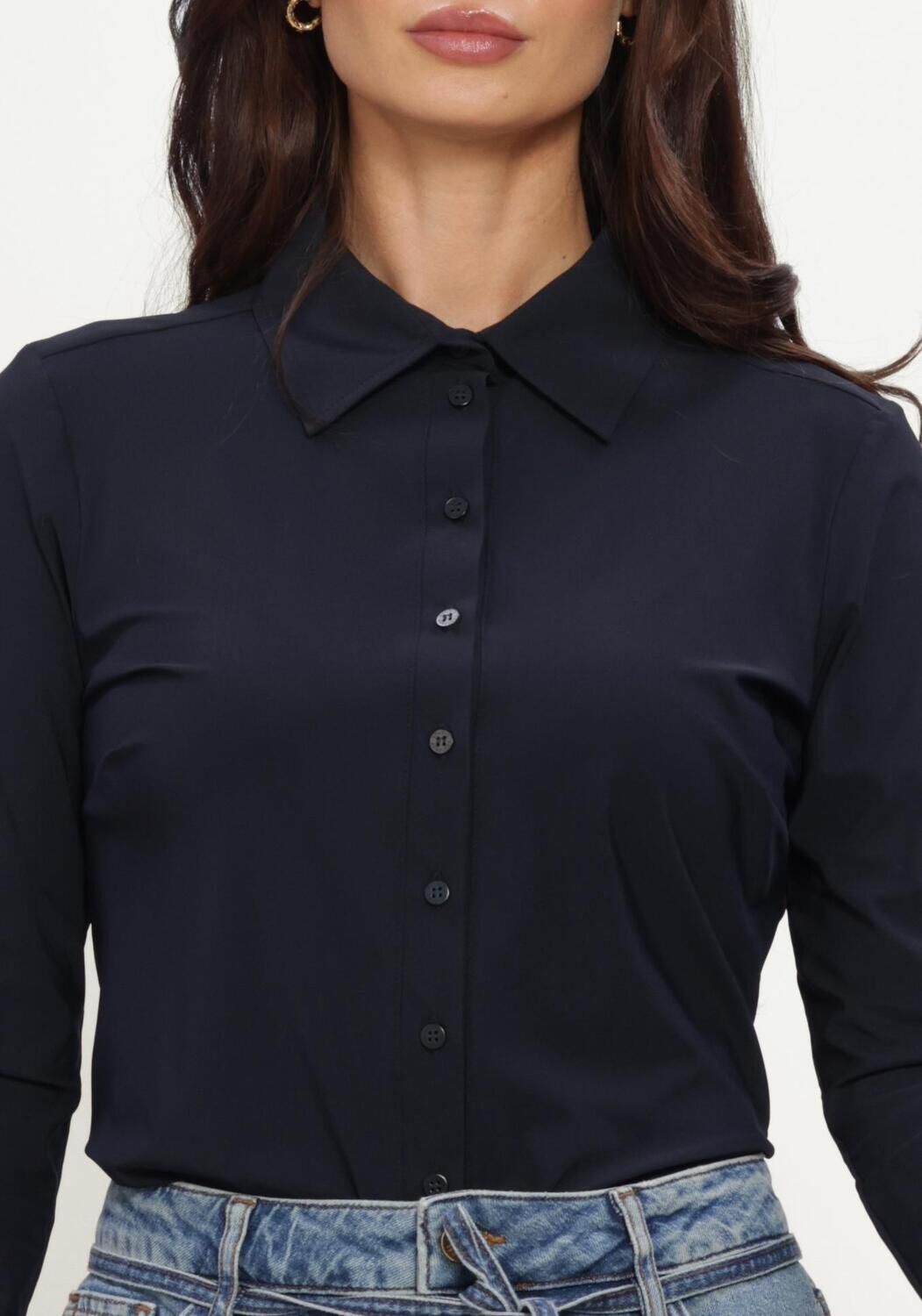 Donkerblauwe STUDIO ANNELOES Blouses POPPY BLOUSE - large