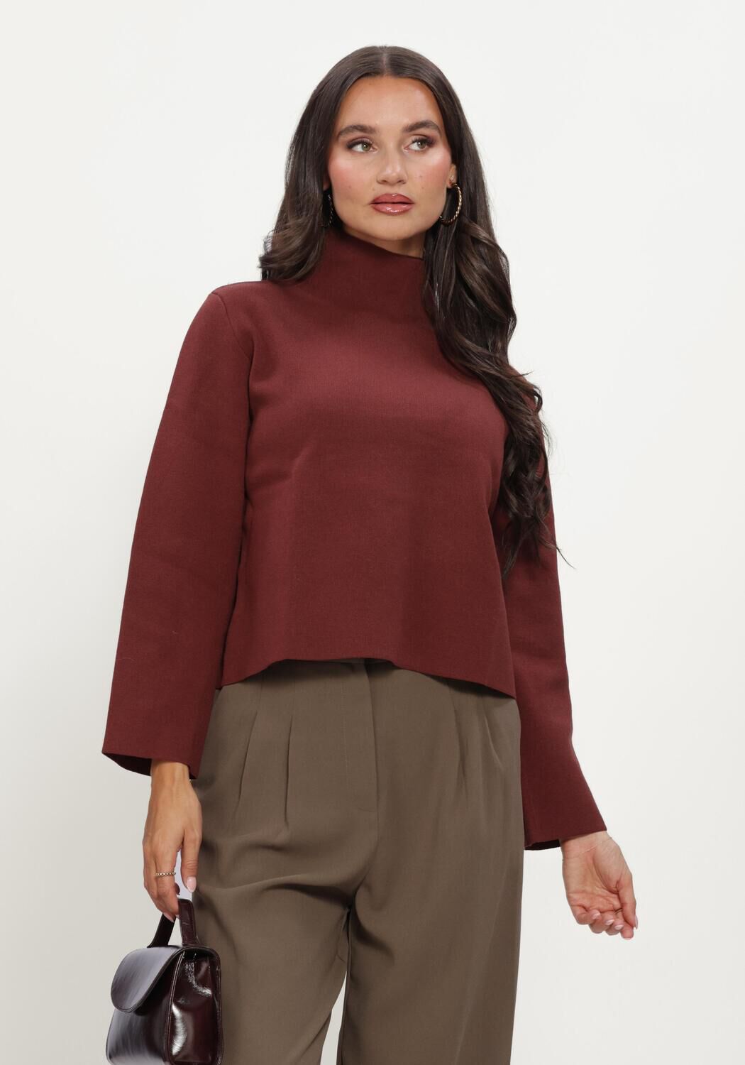 MINUS Dames Truien & Vesten Mslupi High Neck Knit Pullover Bordeaux