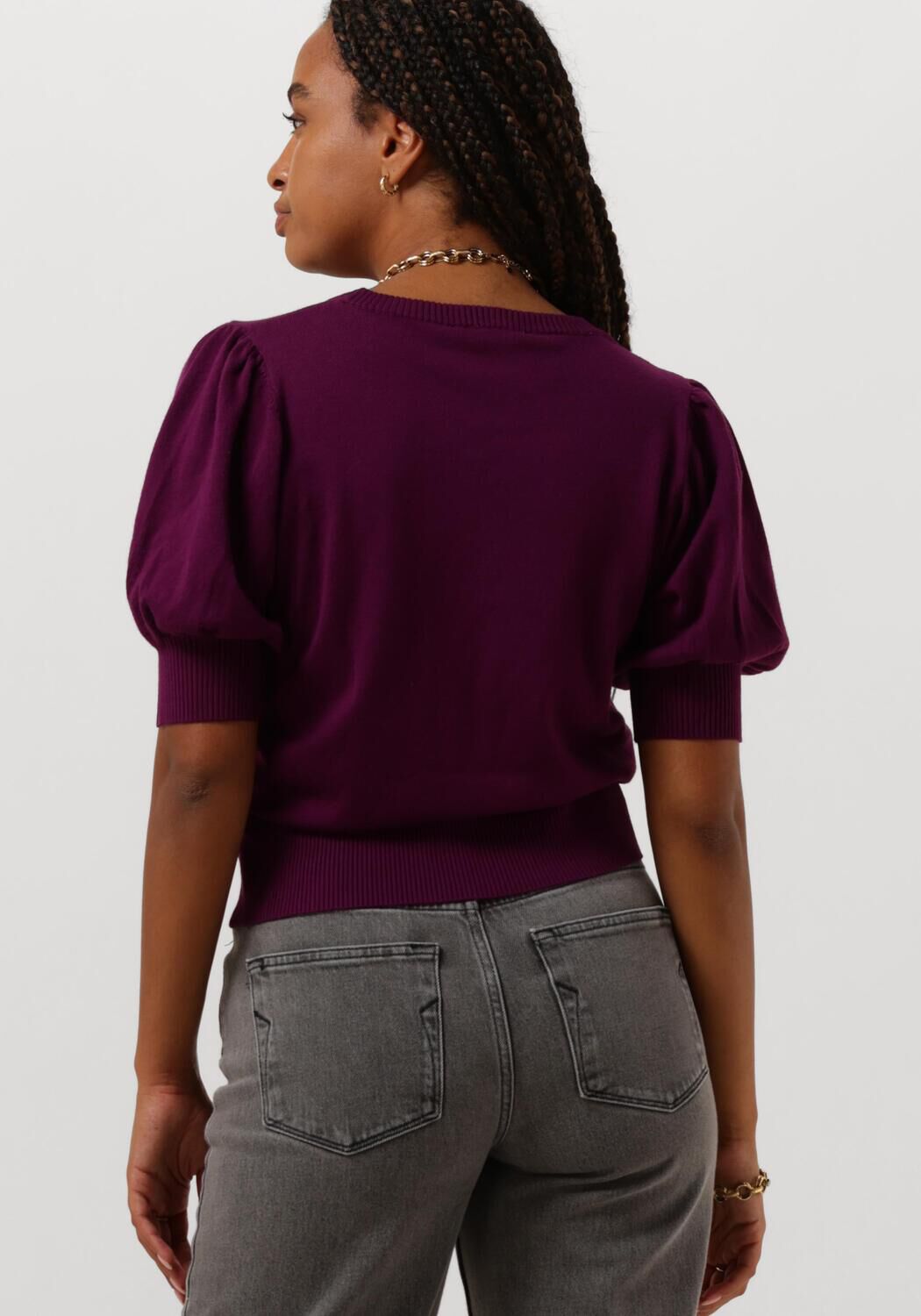 MINUS Dames Tops & T-shirts Liva Knit Tee Paars