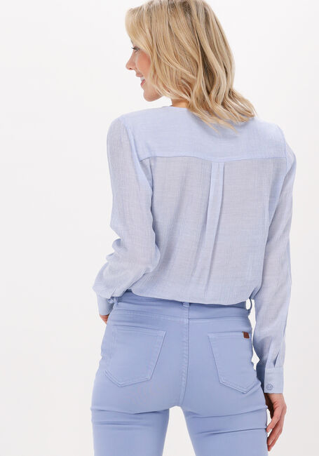 Lichtblauwe SIMPLE Blouses WOVEN BLOUSE COLETTE STRIPE - large