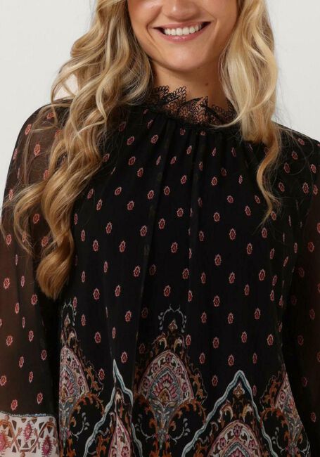 Zwarte ANA ALCAZAR Midi jurk DRESS LACE NECK - large