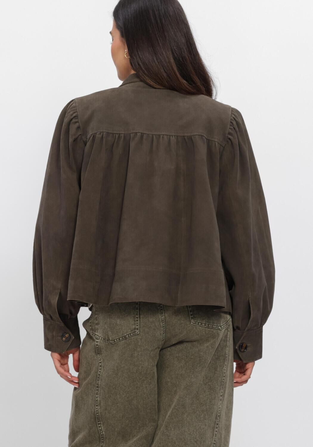 Zwarte SECOND FEMALE Jack ZONIE SUEDE JACKET - large