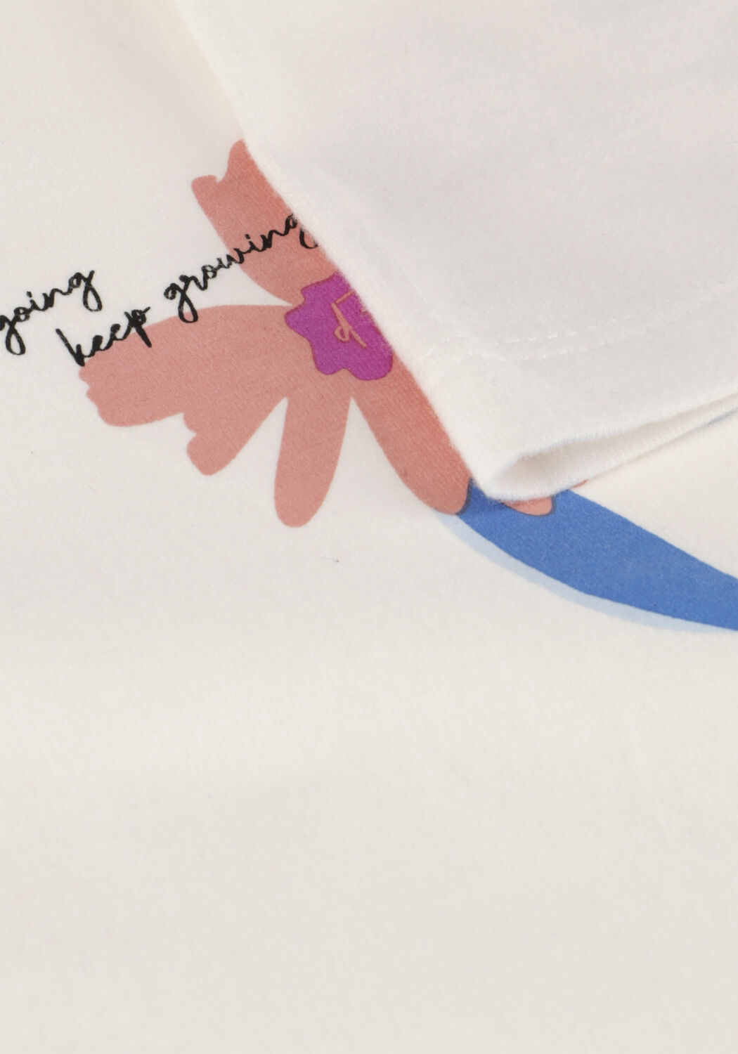 DAILY7 Meisjes Tops & T-shirts T-shirt Flower Artwork Wit
