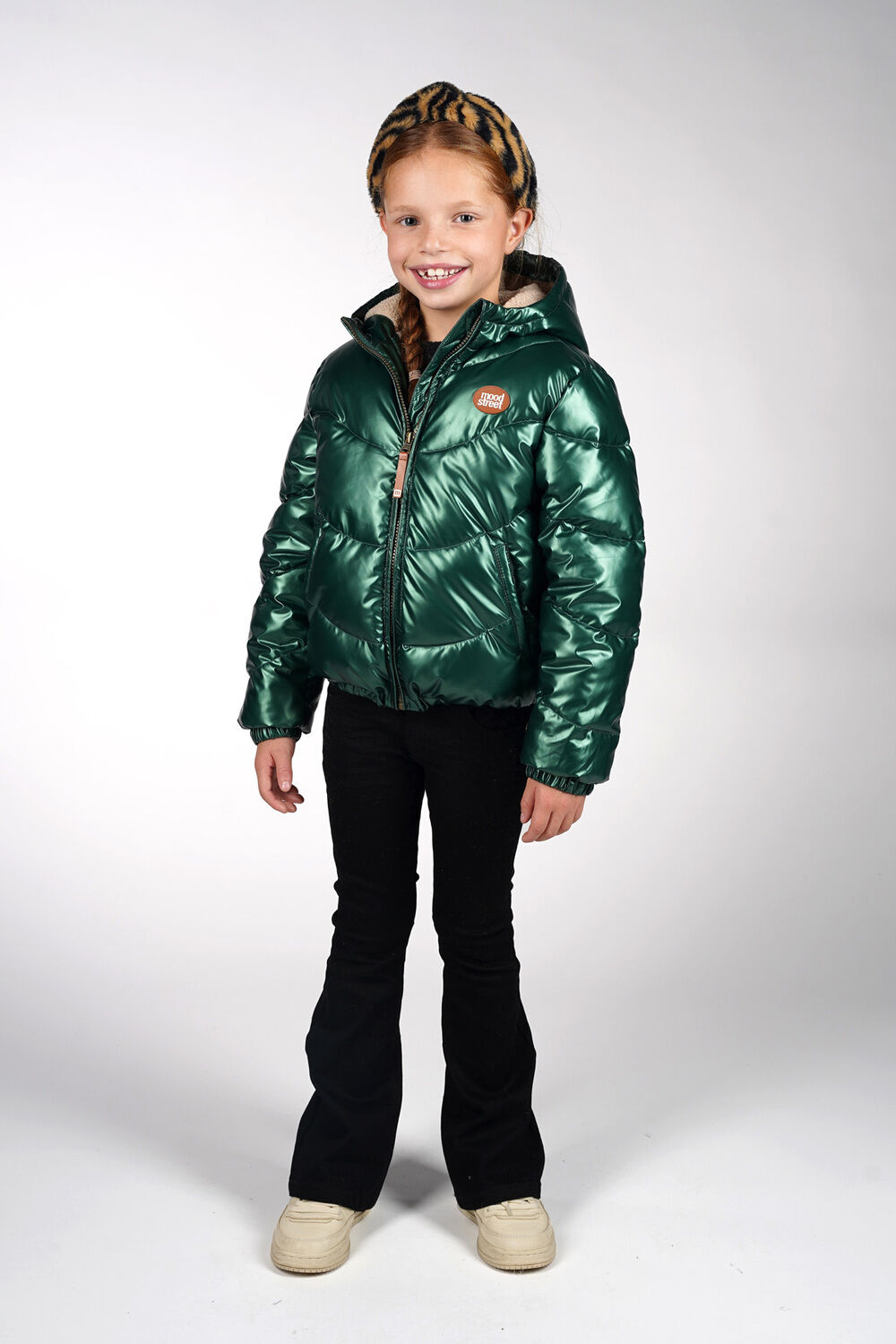 Donkergroene MOODSTREET Gewatteerde jas JESSE - large