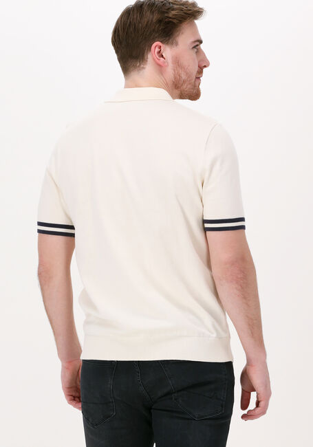 Gebroken wit FRED PERRY Polo TIPPING TEXTURE KNITTED SHIRT - large