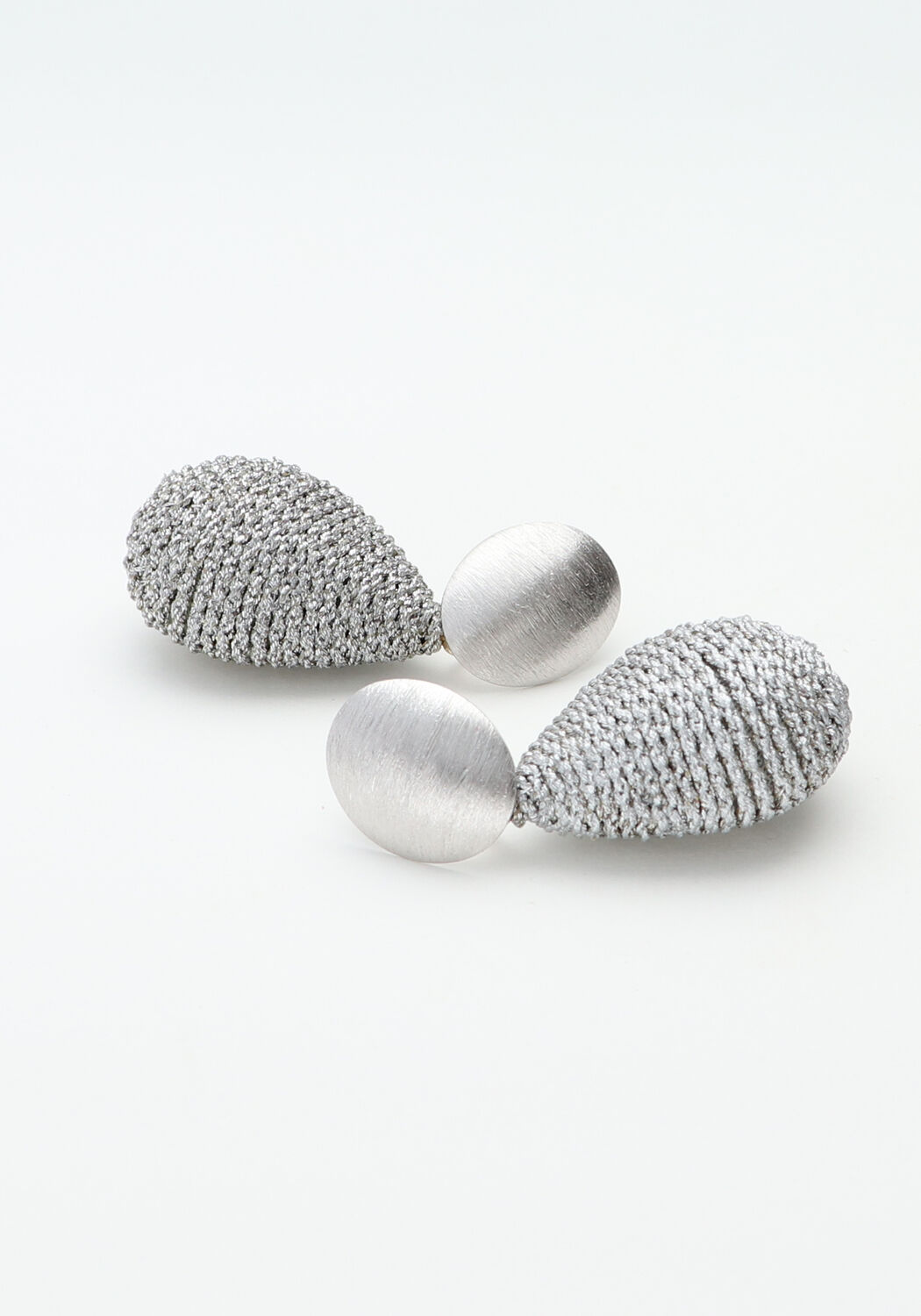 Zilverkleurig LOTT. GIOIELLI Oorbellen CE SI THREATED TEARDROP L - large