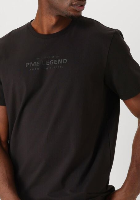 Zwarte PME LEGEND T-shirt SHORT SLEEVE R-NECK COTTON ELASTANE JERSEY - large