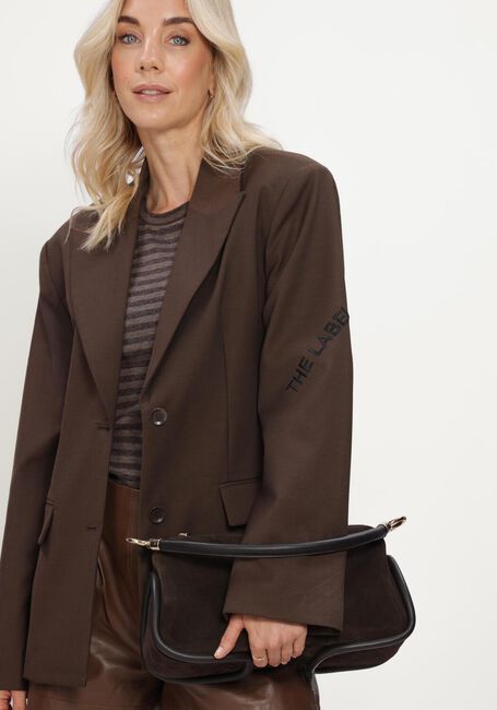 Bruine ALIX THE LABEL Blazer LADIES WOVEN FITTED BLAZER - large
