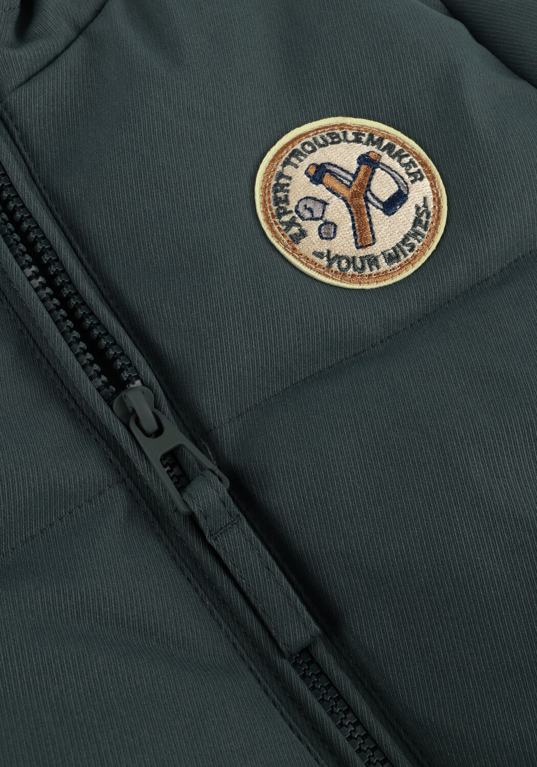 Donkergroene YOUR WISHES Gewatteerde jas SOLID PUFFER COAT - large