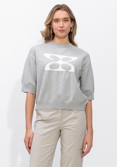 Grijze STUDIO AR Trui ISIDRE VISCOSE KNIT - large