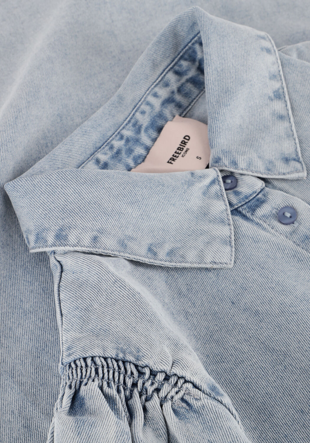 Lichtblauwe FREEBIRD Blouses BRITTE SS - large