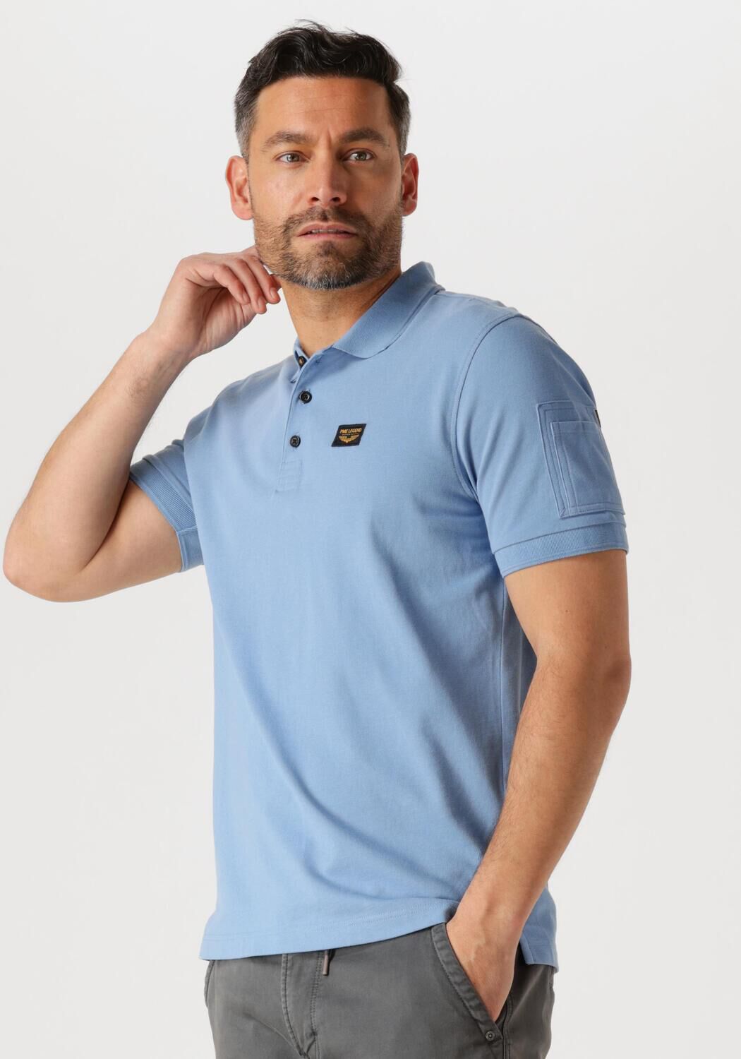 PME LEGEND Heren Polo's & T-shirts Short Sleeve Polo Trackway Polo Blauw