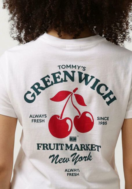Witte TOMMY JEANS T-shirt TJW REG NOVELTY 2 TEE - large