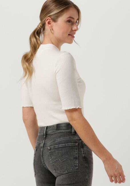 Witte SELECTED FEMME Top SLFANNA 2/4 CREW NECK TEE - large