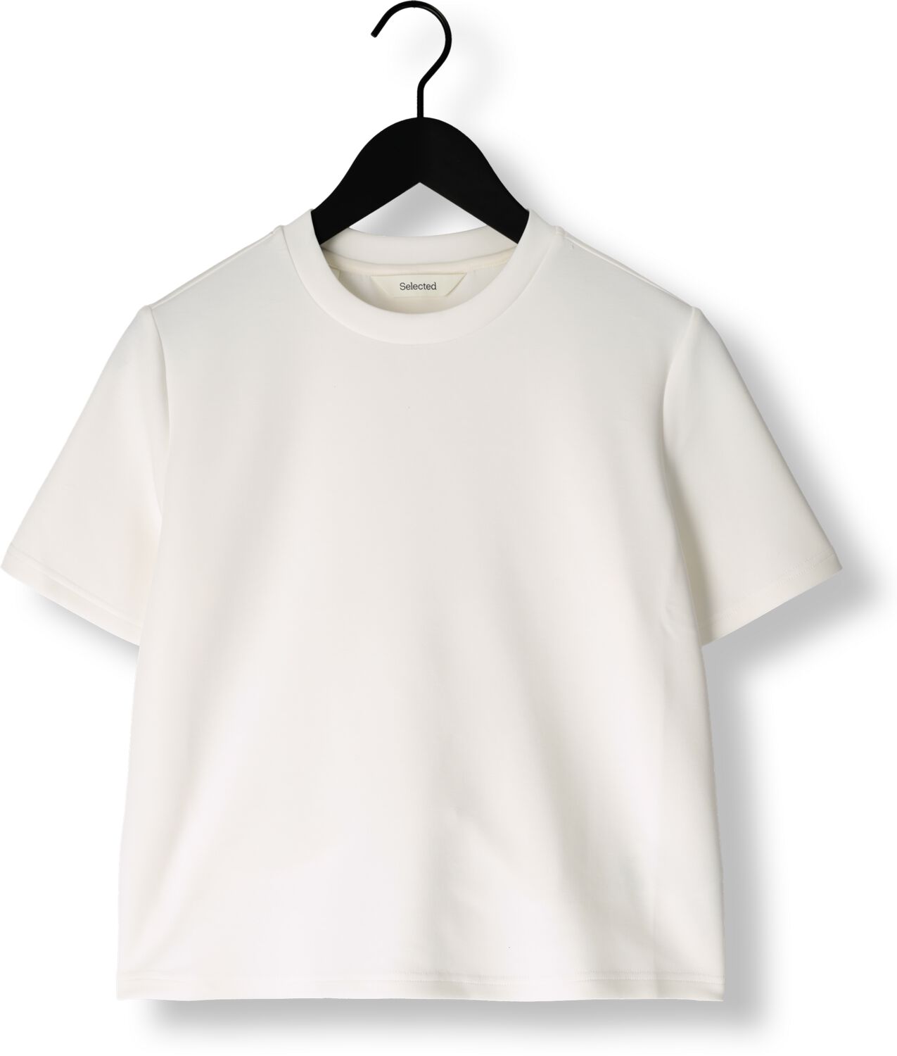 SELECTED FEMME Dames Tops & T-shirts Slftenny Ss Boxy O-neck Wit