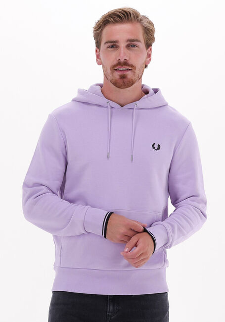Lila FRED PERRY Truien/vesten TIPPED HOODED SWEATSHIRT - large