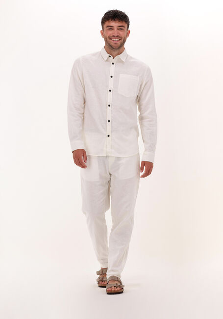 Gebroken wit ANERKJENDT Casual overhemd AKLOUIS LINEN SHIRT - large