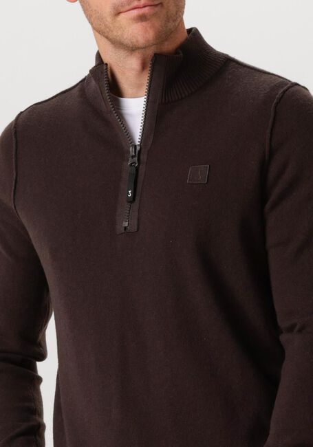 Bruine BUTCHER OF BLUE Trui CLIFDEN HALFZIP - large