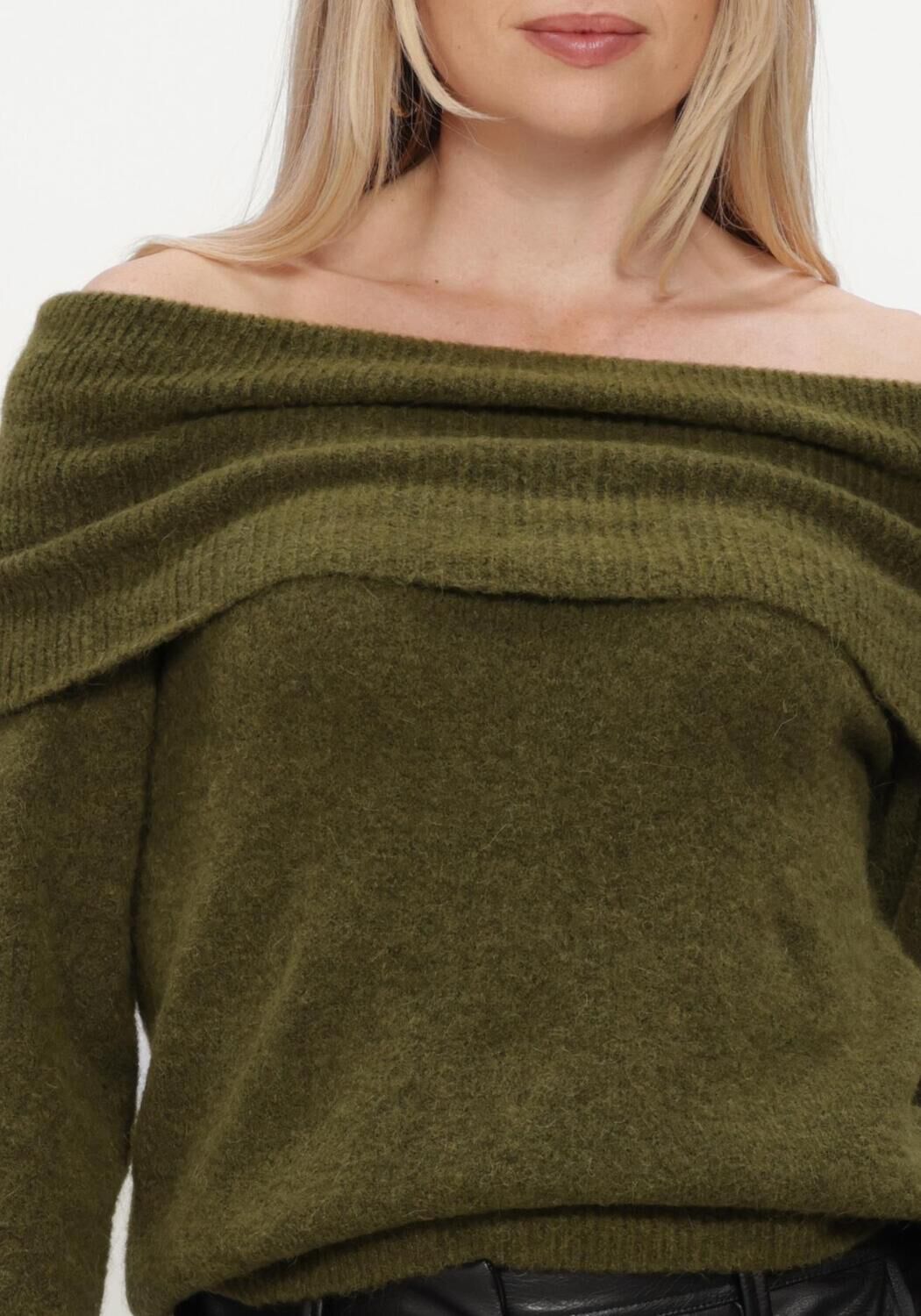 Groene Y.A.S. Trui YASJOHI OS WOOL BLEND PULLOVER - large