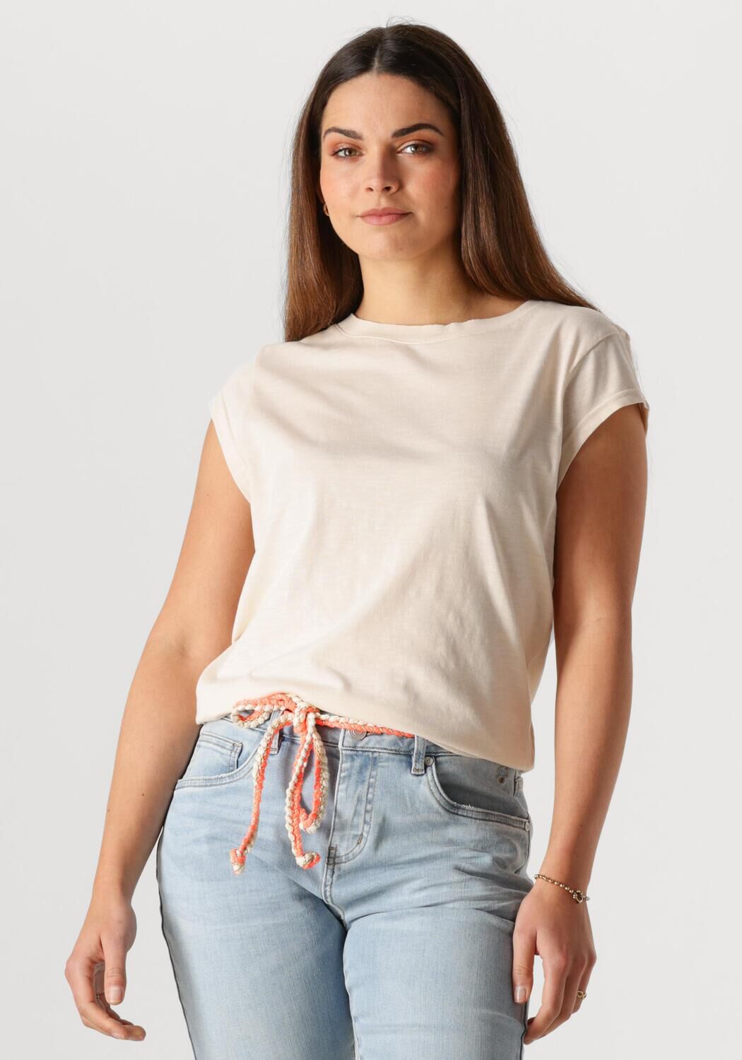 CC HEART Dames Tops & T-shirts Basic T-shirt Creme