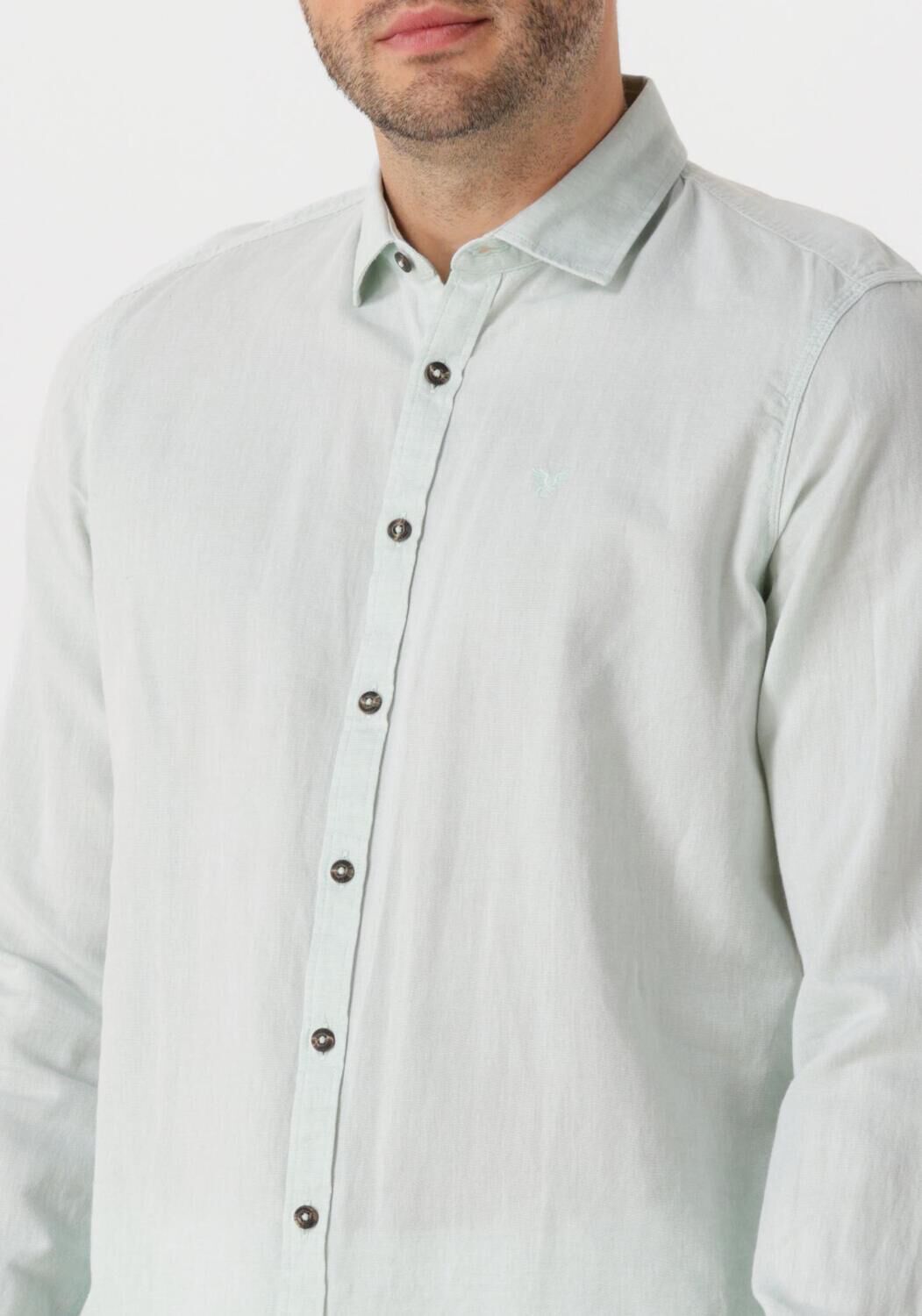 PME LEGEND Heren Overhemden Long Sleeve Shirt Ctn linen Mint