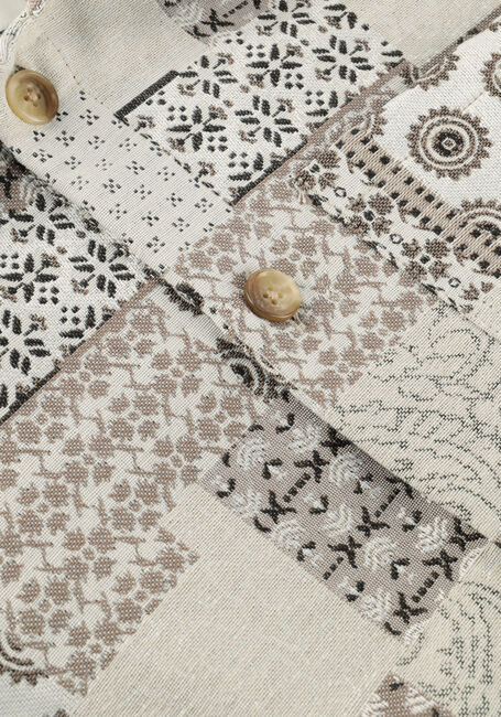 Beige LES DEUX Jack LAYTON PATCHWORK OVERSHIRT - large