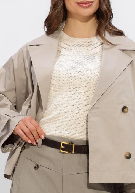 Beige SELECTED WOMEN Trenchcoats SLFNEW CILO SHORT TRENCHCOAT - large