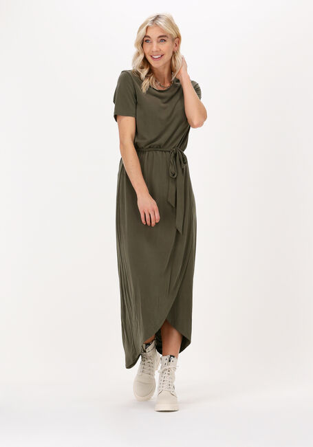 Donkergroene OBJECT Midi jurk OBJANNIE NADIA S/S DRESS NOOS - large