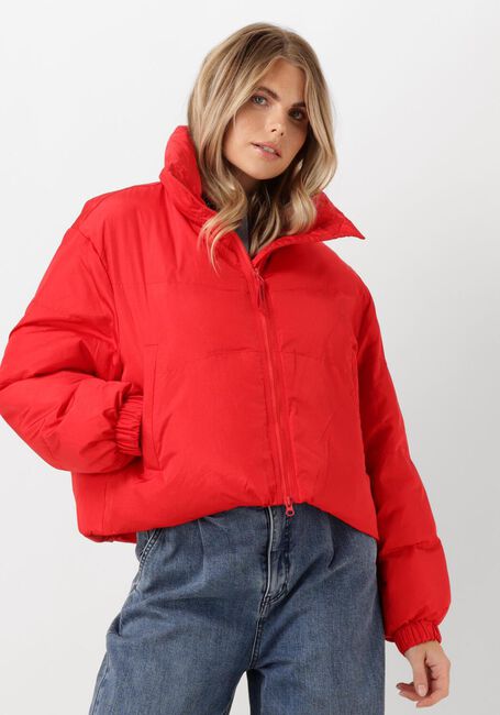 Rode CO'COUTURE Gewatteerde jas FROSTY CROP PURR JACKET - large