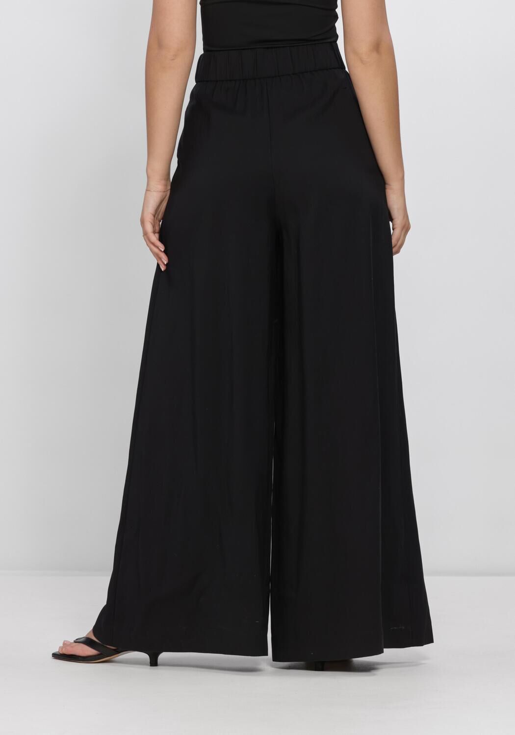 Zwarte WITHBLACK Broeken WBLMARITSA HW WIDE PANT - large